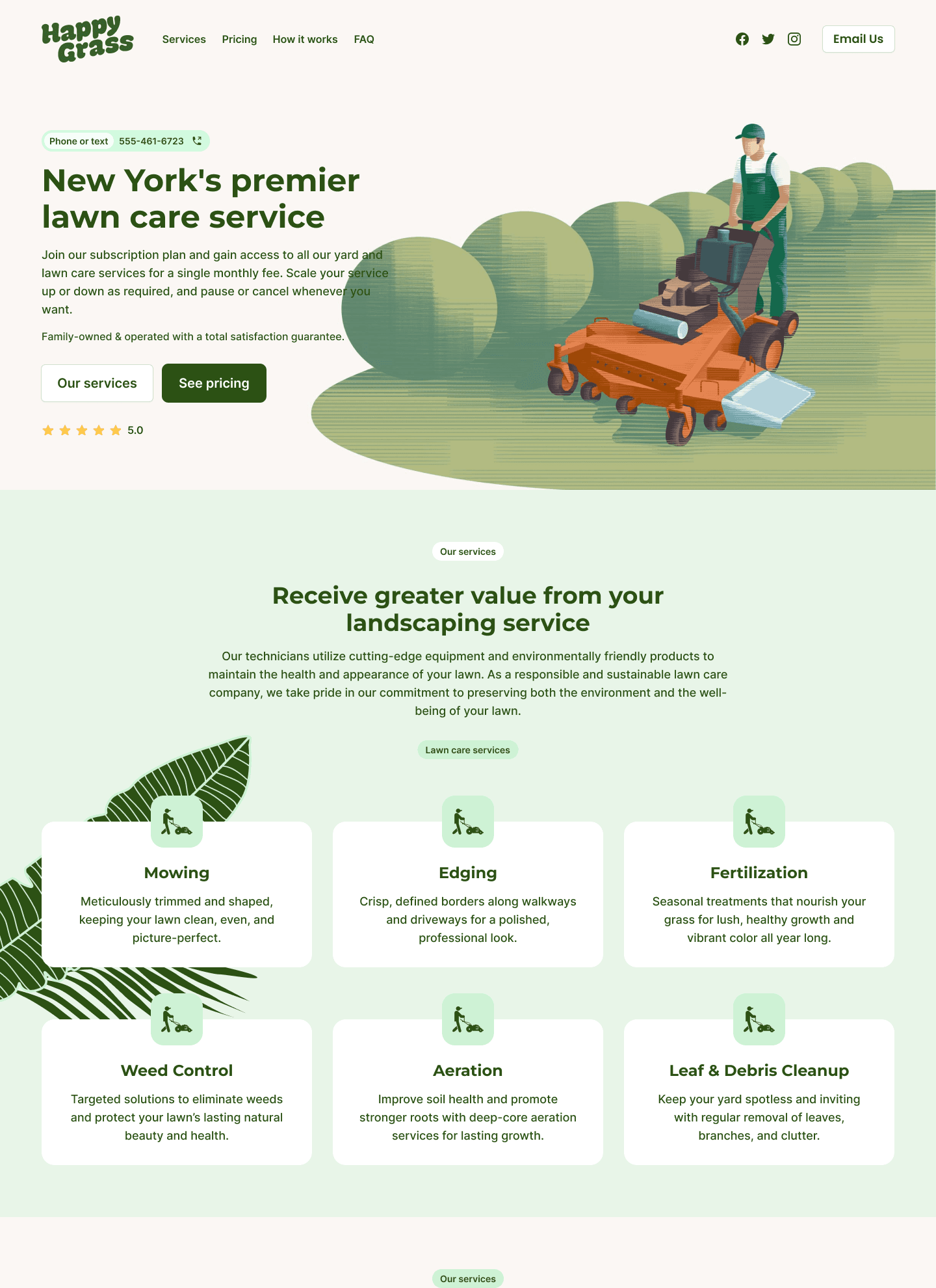lawn care website made with Durable's AI website builder.png
