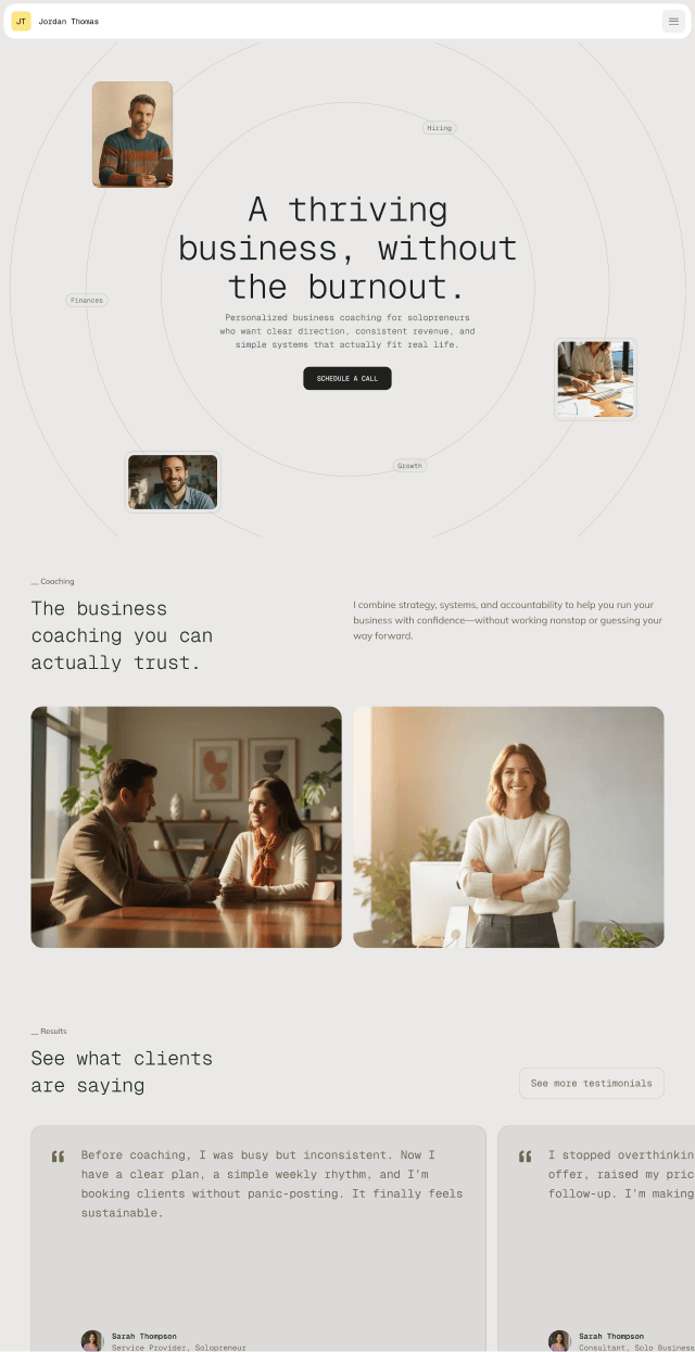 Finance template preview
