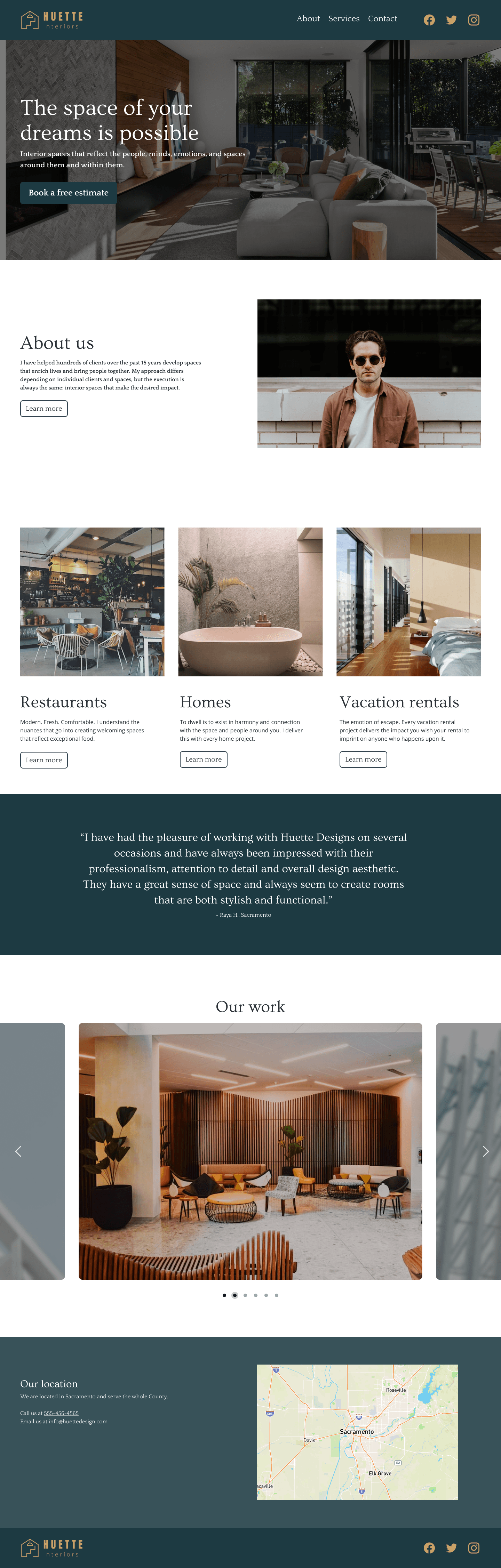 Interior design website template